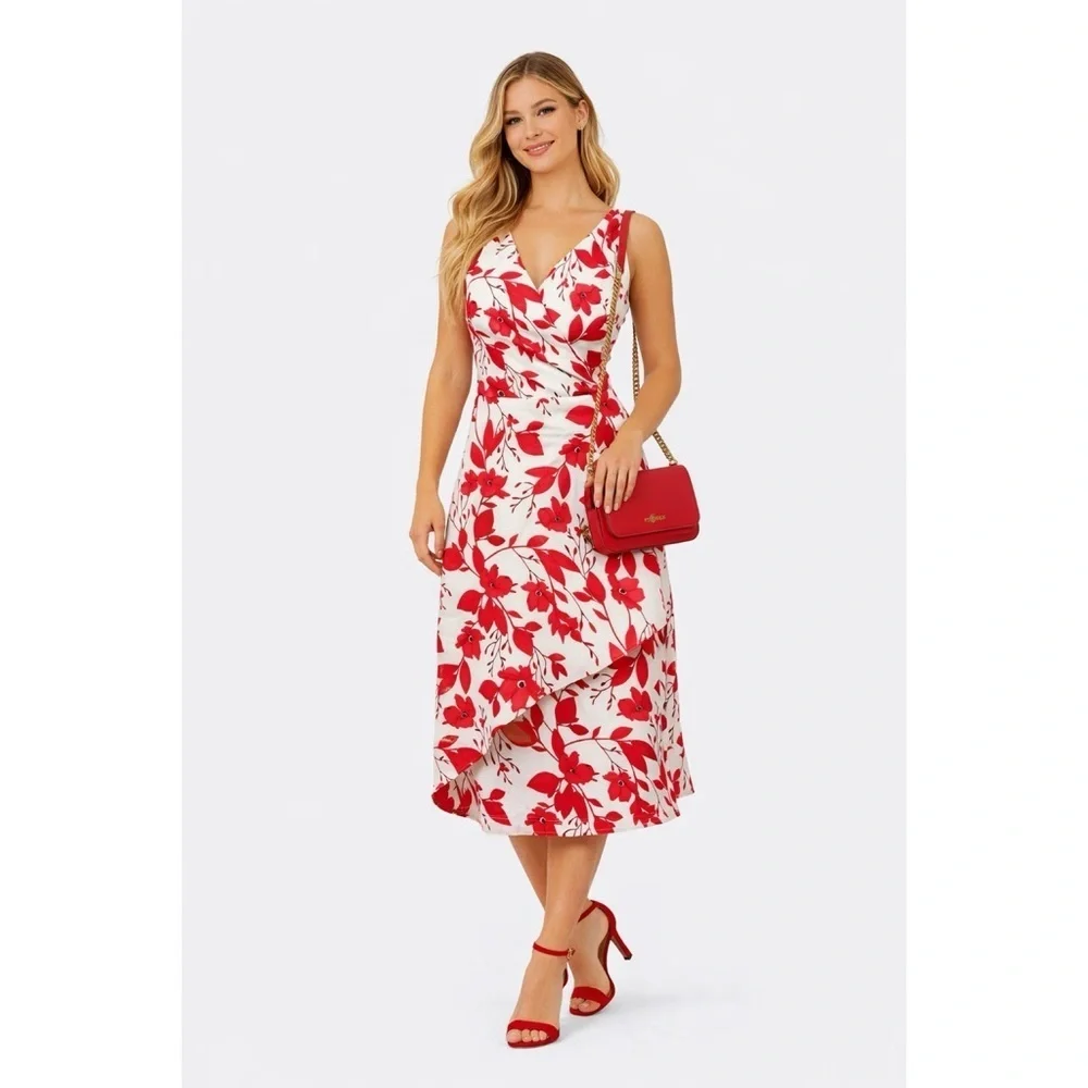 BANANA REPUBLIC Floral Midi Dress - Picture 1 of 8